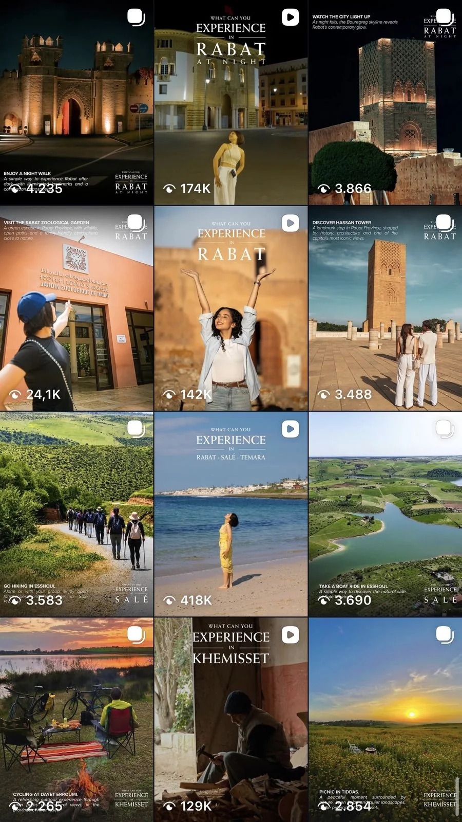 La série « What can you experience » de Visit Rabat & Region : douze déclinaisons d’une même identité visuelle